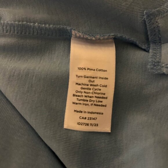 NWT Talbots light blue elbow sleeve round scoop neck top shirt woman's size LP - Picture 7 of 7